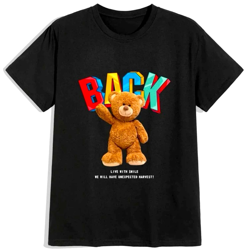 Cartoon & Slogan Graphic Tee